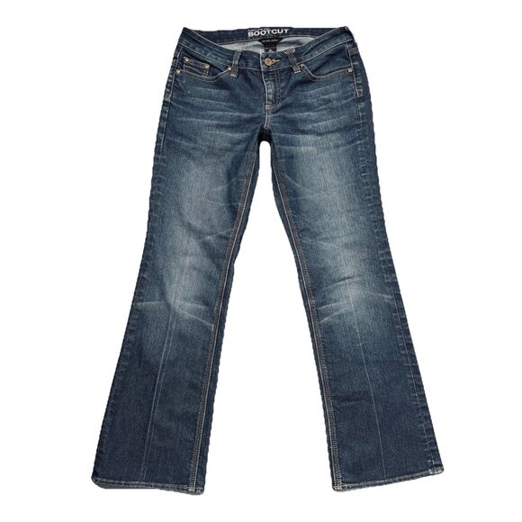 New York & Company Low Rise Blue Boot Cut Jeans, 6 Petite - Picture 2 of 8